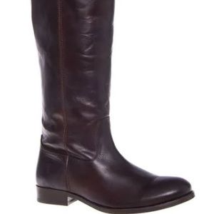 Frye Melissa Button Wide Calf Boots Dark Brown 7M